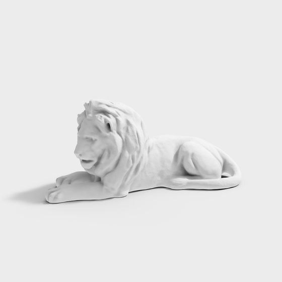 Majestic Low-Poly Lion 3D model