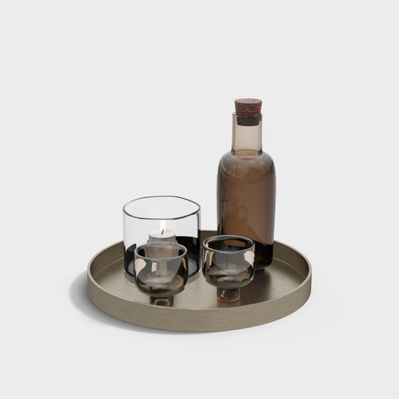 Elegant Tableware Set 3D model