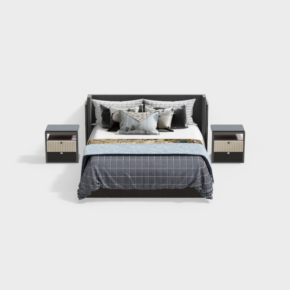 Modern Double Bed Set