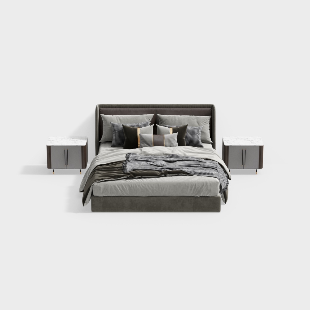 現代雙人床組合