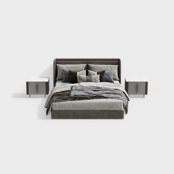 現代雙人床組合