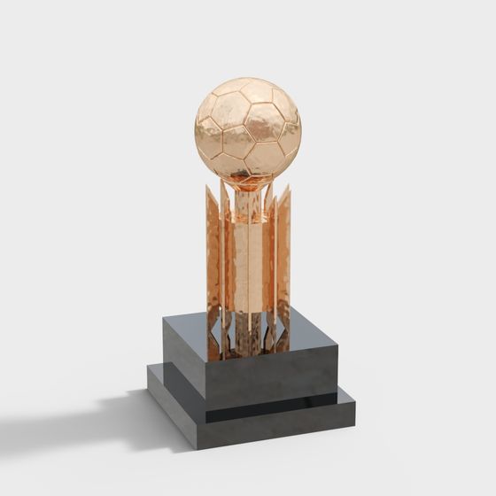 Impressive Football Trophy 3D model