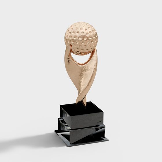 Elegant Golf Trophy 3D model