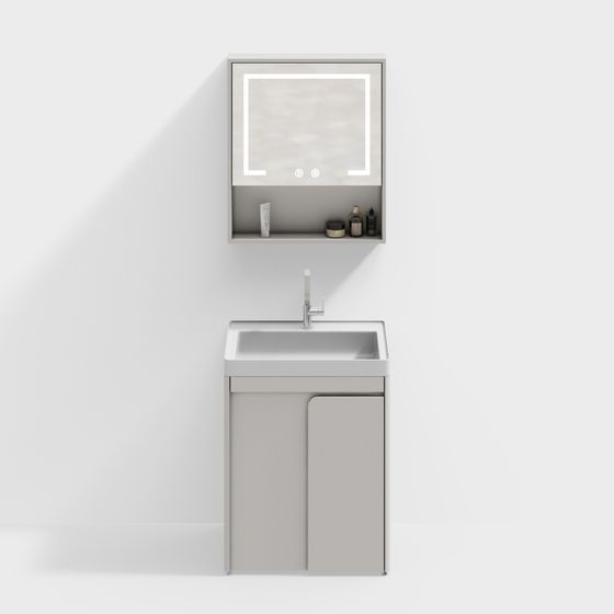 Modern Minimalist Bathroom Vanity 3D model