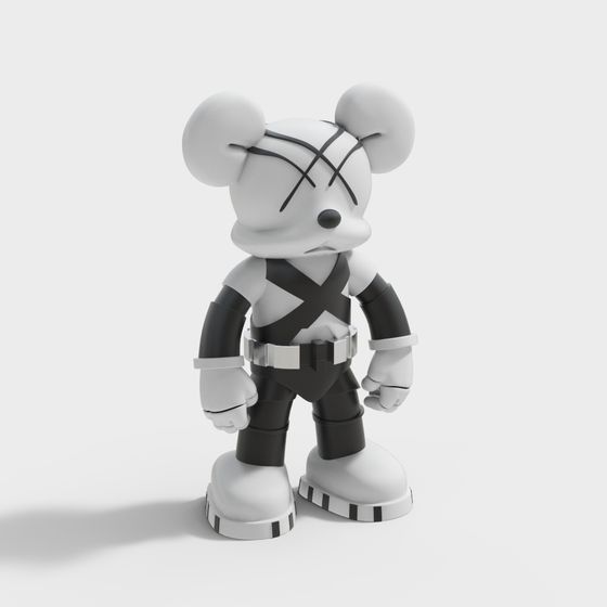 Stylish Mechanical Bear 3D model for Creative Projects