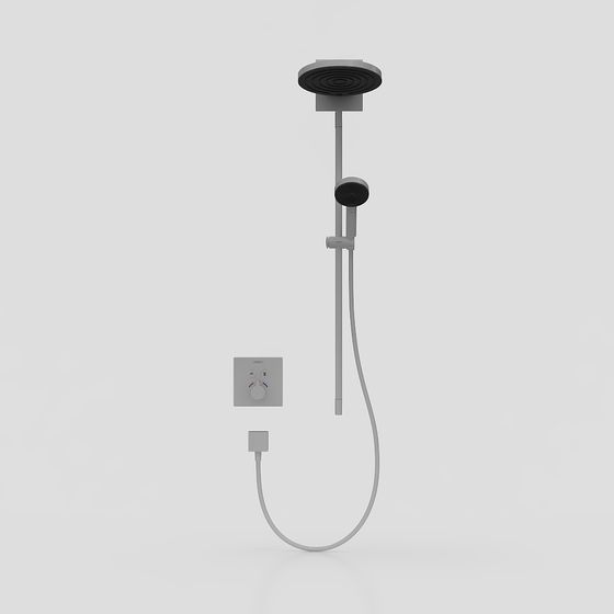 Minimalist Shower System 3D model
