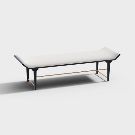 Streamlined Bench 3D model