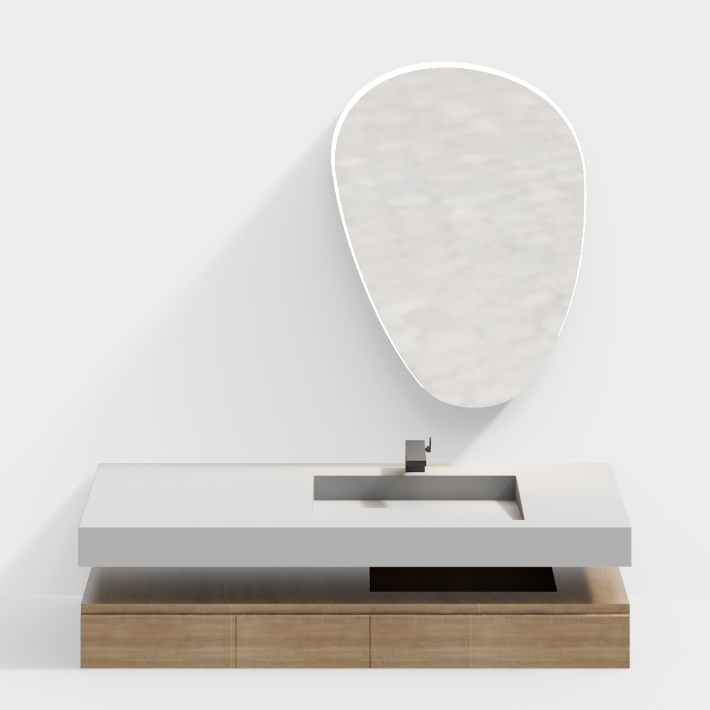 Aesthetic Simplicity Style Bathroom Cabinet