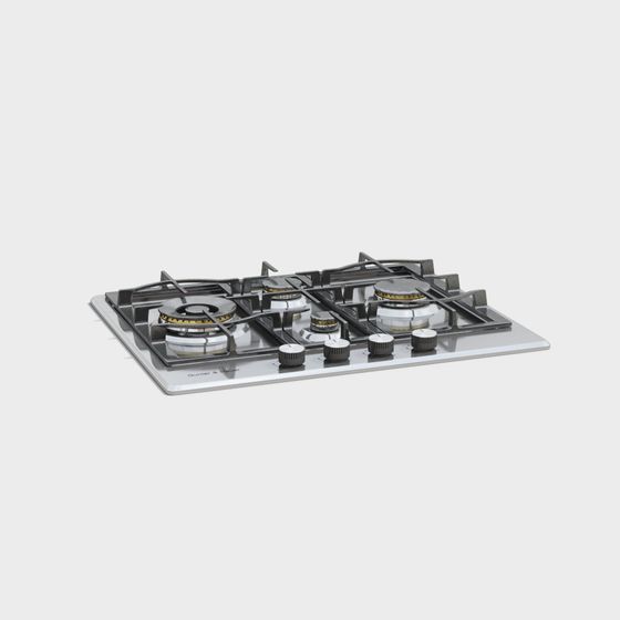 Stylish Low-Poly Gas Stove 3D model