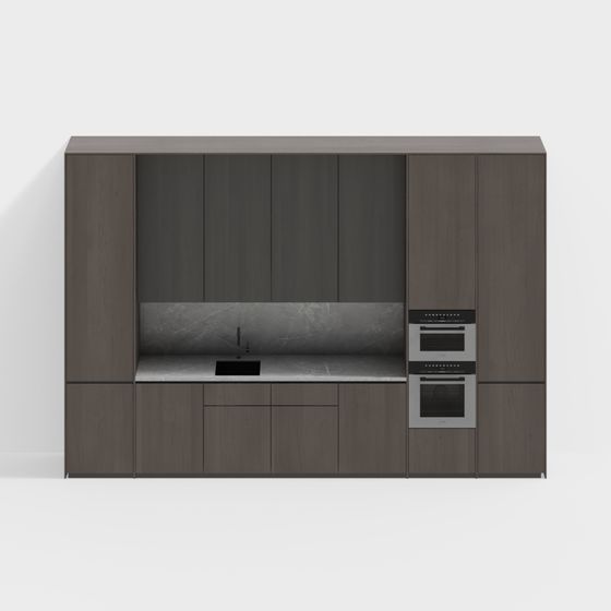 Minimalist Kitchen Cabinet Door 3D model