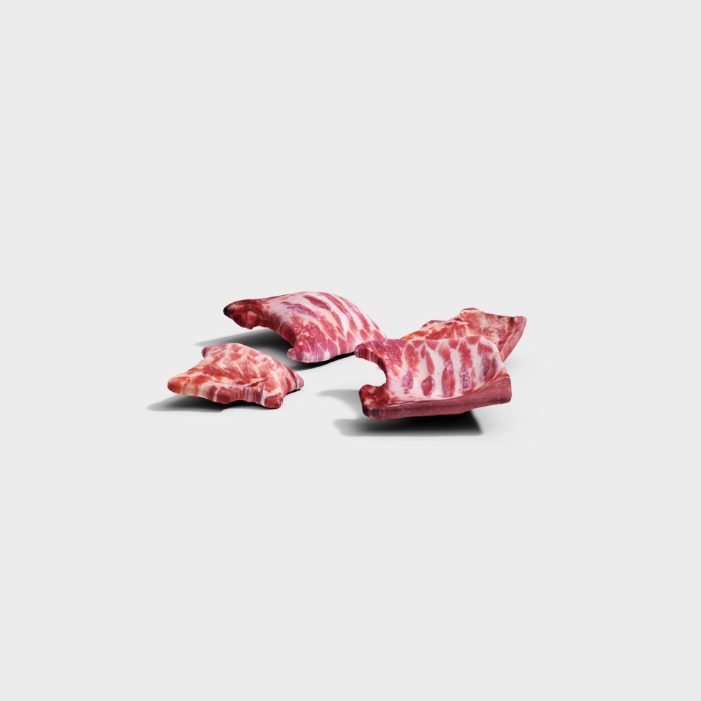 Realistic 3D Rib Rack Model for Culinary Designs