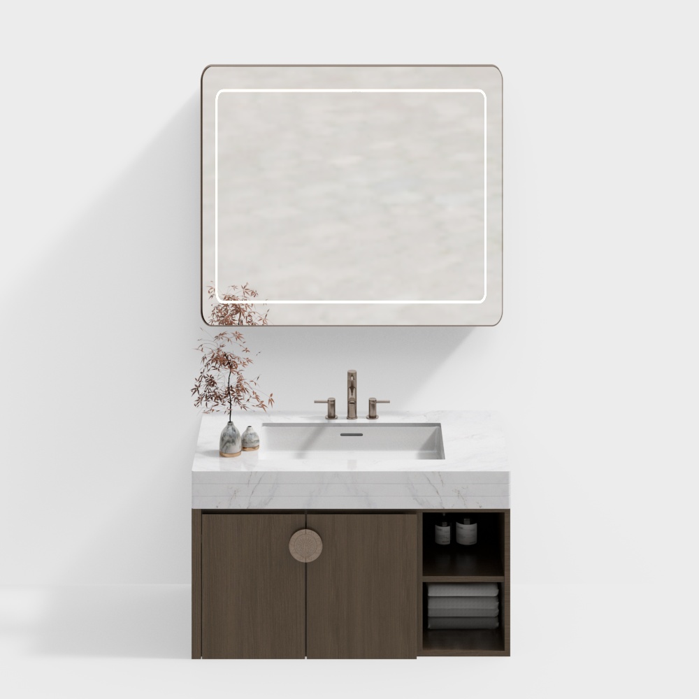 Armario de Baño de Estilo Chino Nuevo