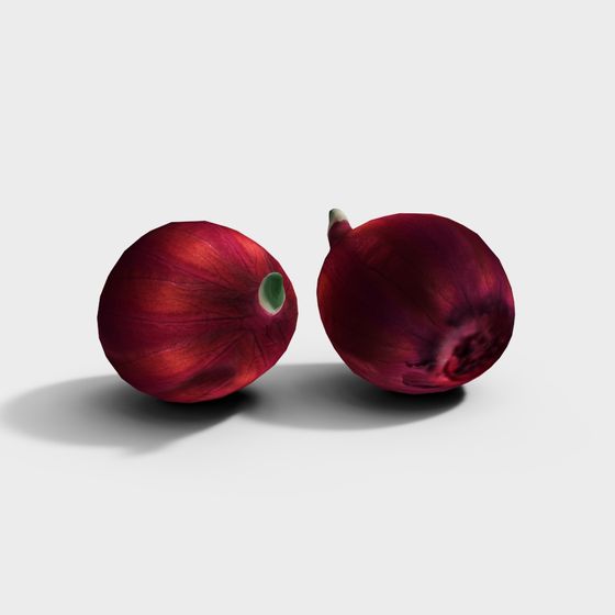 Realistic Red Onion 3D model