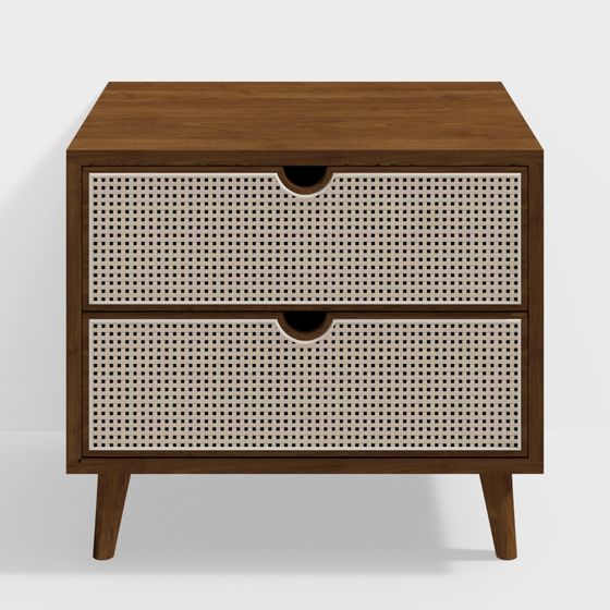 Retro-Inspired Nightstand 3D model