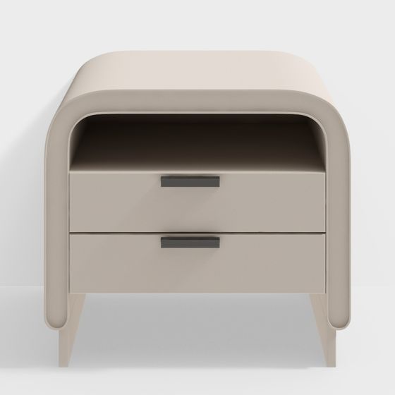 Stylish Low Polygon Bedside Table 3D model