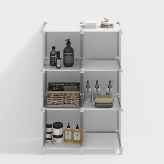 ชั้นวางของในห้องน้ำในแบบสมัยใหม่