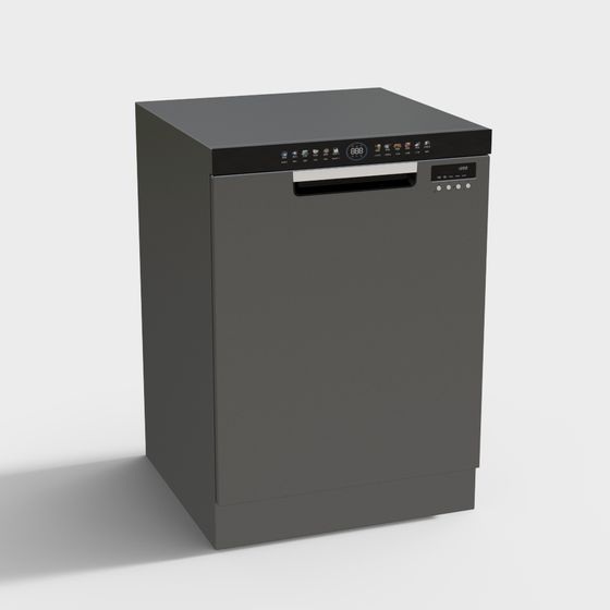 Stylish Low-Poly Dishwasher 3D model
