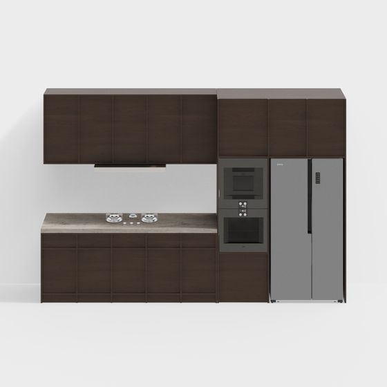 Contemporary Kitchen Cabinet 3D model
