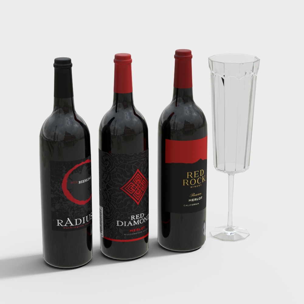 A bottle of red wine