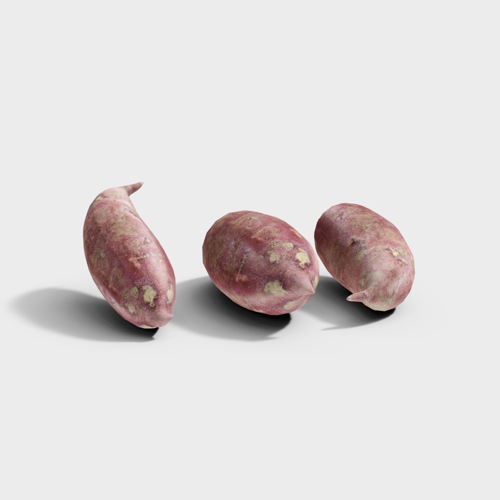 Realistic Sweet Potato Collection 3D model