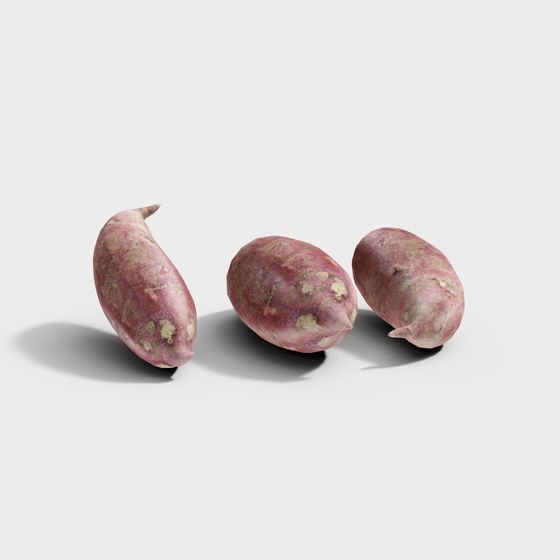 Realistic Sweet Potato Collection 3D model