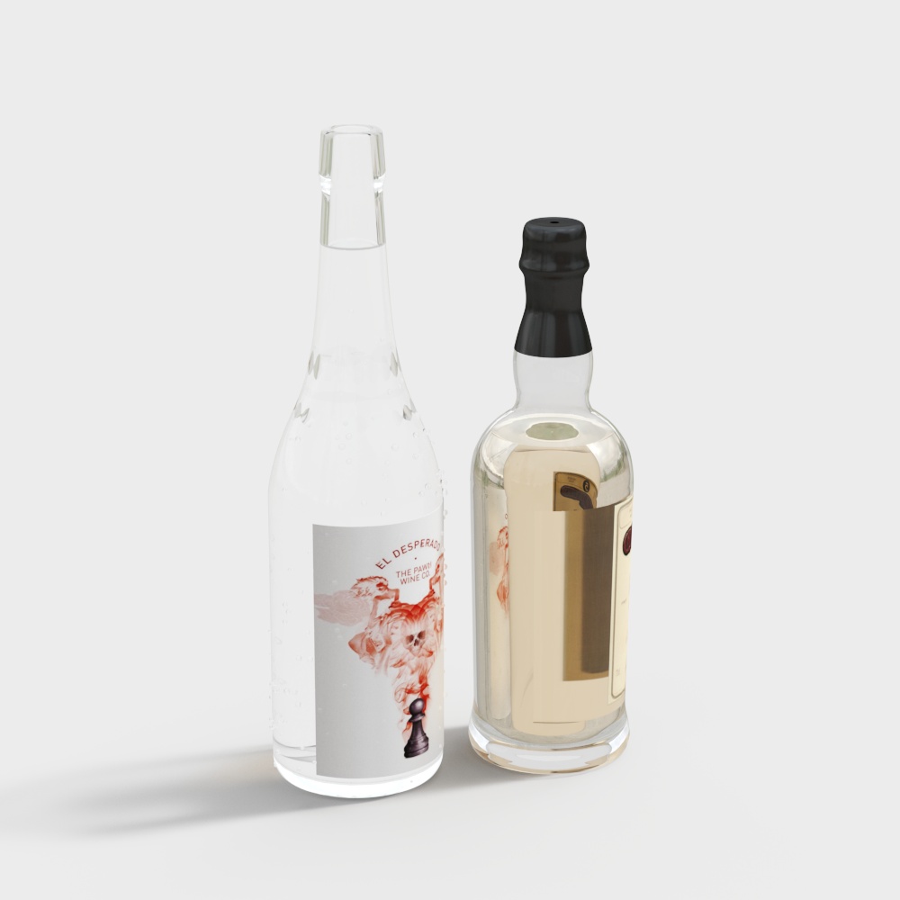 A bottle of red wine