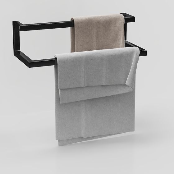 Bathroom Towel Rack 3D Model