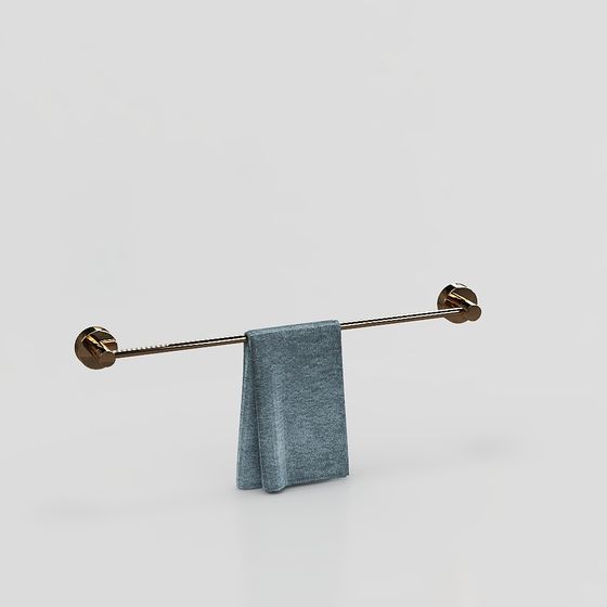 Elegant Towel Rack 3D model