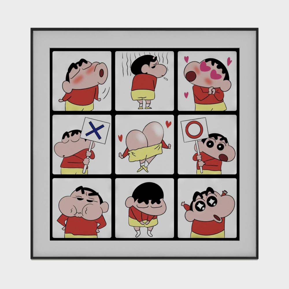 Crayon Shin-chan 3D Model - Low Poly Cartoon Design