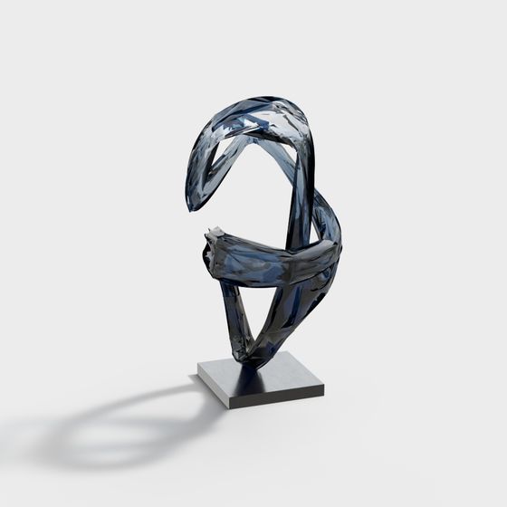 Sleek Curvilinear Knot 3D model for Creative Projects