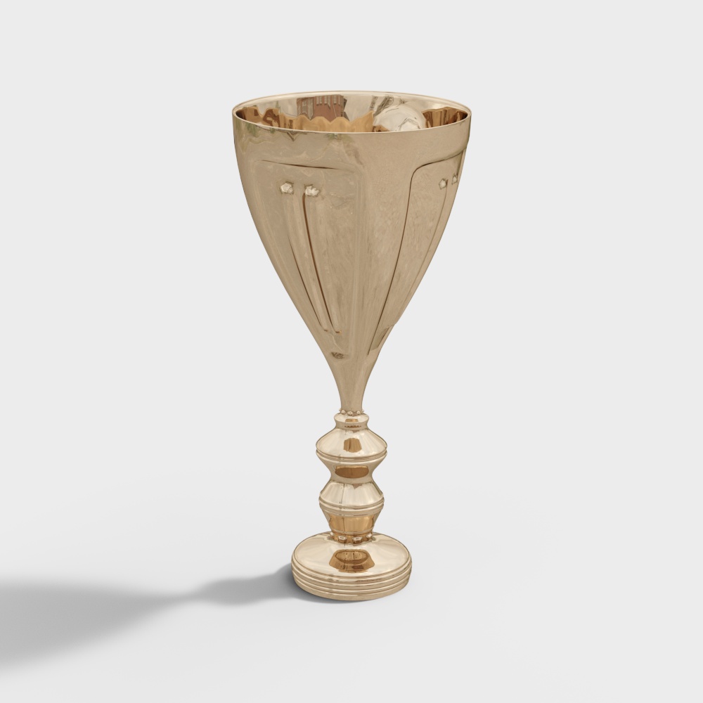 Elegant Golden Trophy 3D model