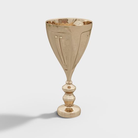 Elegant Golden Trophy 3D model