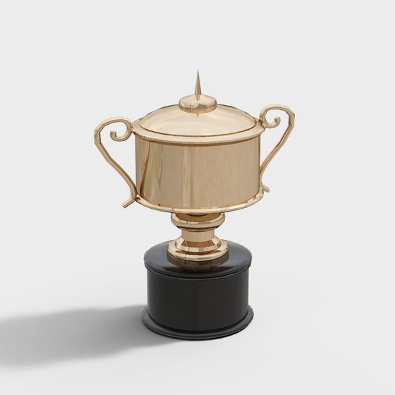 Elegant Golden Trophy 3D model