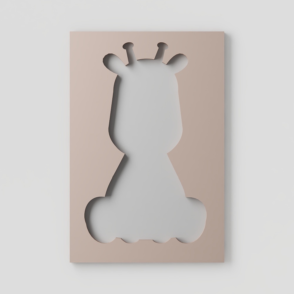 Charming Low-Poly Giraffe 3D Model