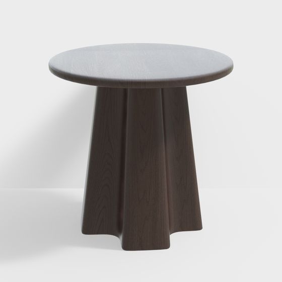 Unique Low-Polygon Round Table 3D model
