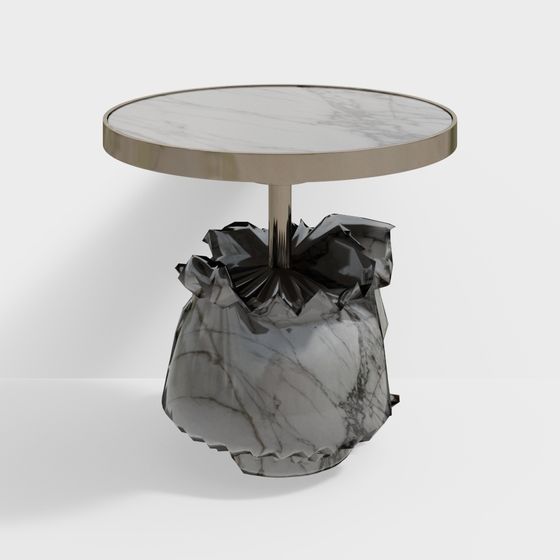 Origami Marble Side Table 3D model