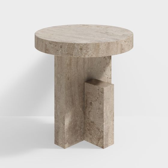 Chic Marble Side Table 3D model