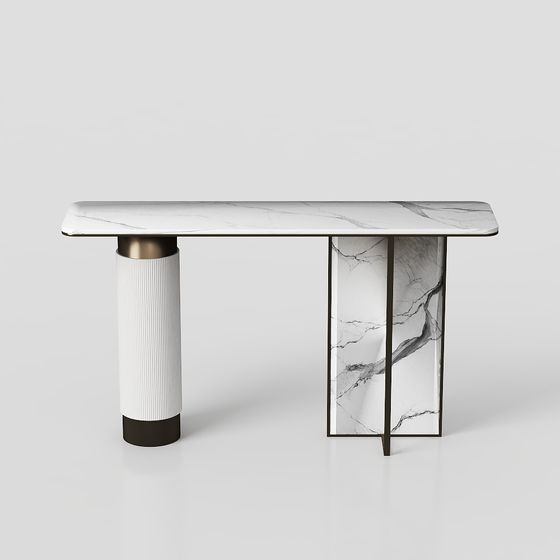 Minimalist Marble Table 3D model