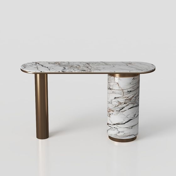 Sophisticated Marble Art Table 3D model