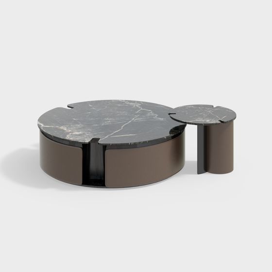 Sleek Marble Coffee Table 3D model