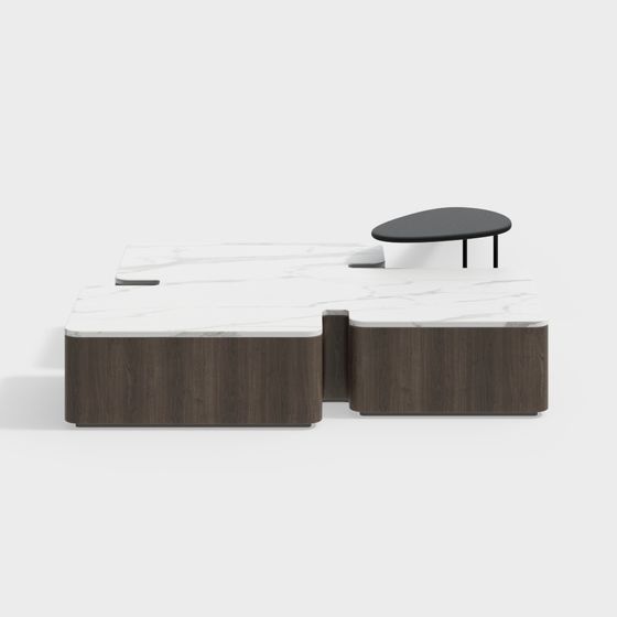 Stylish Marble Coffee Table 3D model for Creative Spaces
