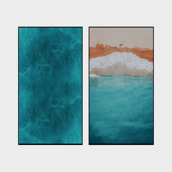 Ocean Breeze Diptych 3D model