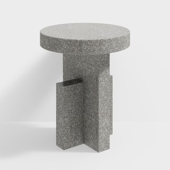 Unique Concrete Side Table 3D model