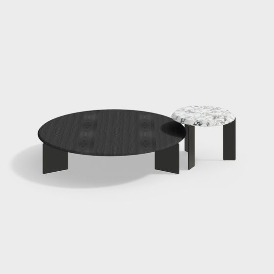 Modern Urban Corner Coffee Table 3D model