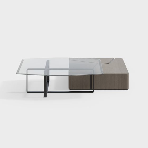 Modern Minimalist Low-Poly Coffee Table 3D model