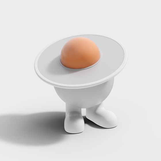 Mr. Egg Low Poly Art 3D model