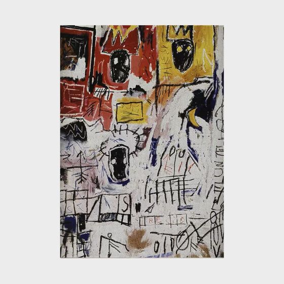 Vibrant Abstract Graffiti Wall 3D Model