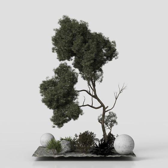 Realistic Pine Tree 3D Model