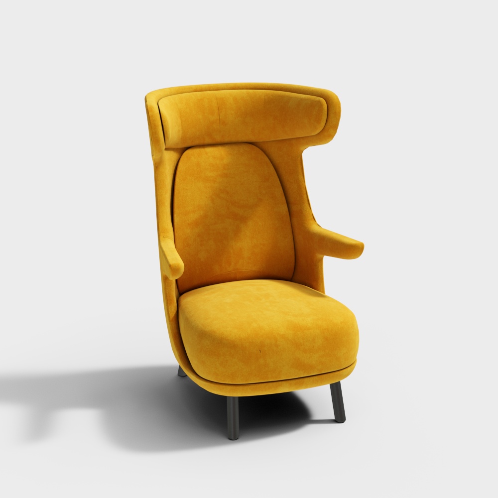 Cozy Retreat Low Poly Chair 3D model