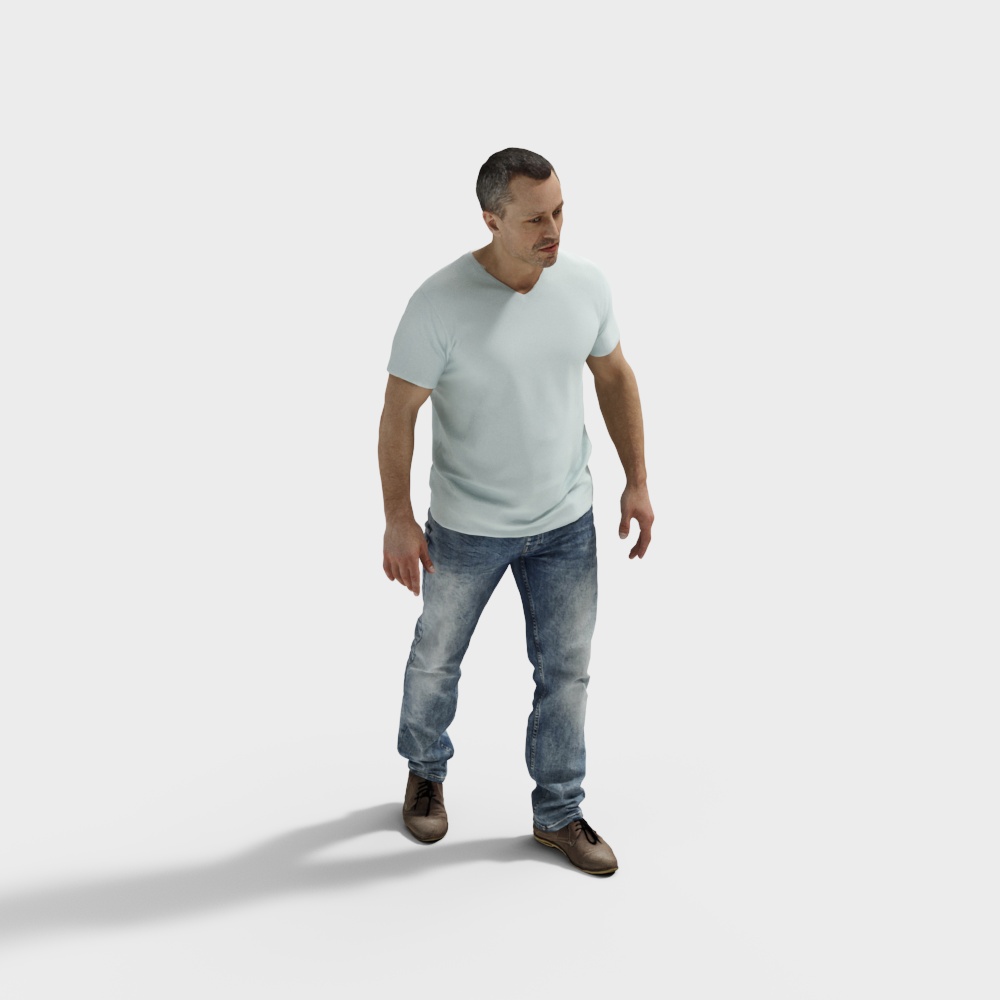 Urban Stroller Low Poly 3D model